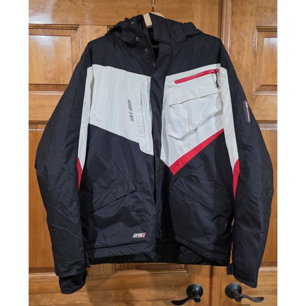 VINTAGE SKI-DOO RPM HIGH PERFORMANCE SNOWMOBILE JACKET HOODED COAT MEN XL